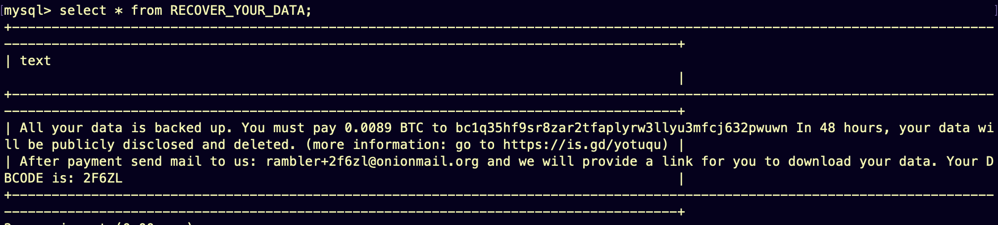 Hack de la BDD de serjaq.fr